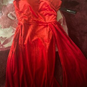 Fashion Nova Red Prom Dress